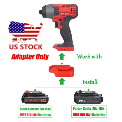 #ad #ad 1 Adapter for Porter Cable Blackamp;Decker 20V Battery Power To for Bauer 20V Tools $12.49