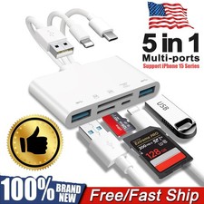 5-in-1 USB 3.0 OTG Card Reader SD/TF Adapter Multi-Device Compatible
