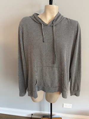 Weatherproof Vintage Women's Black and White Checkered Hoodie Tunic XL