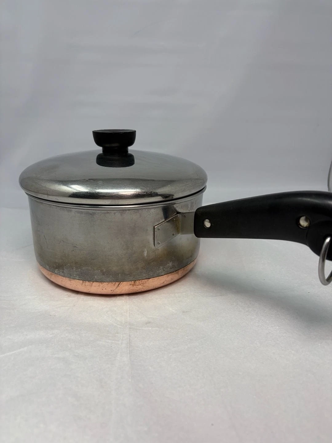 Vintage Pre-1968 Revere Ware Cooper Clad 1.5 Qt. Pan W/Lid. Reconditioned. USA.