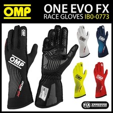 IB0-0773 OMP ONE EVO FX Racing Driver Gloves Fireproof FIA 8856-2018 Race Rally