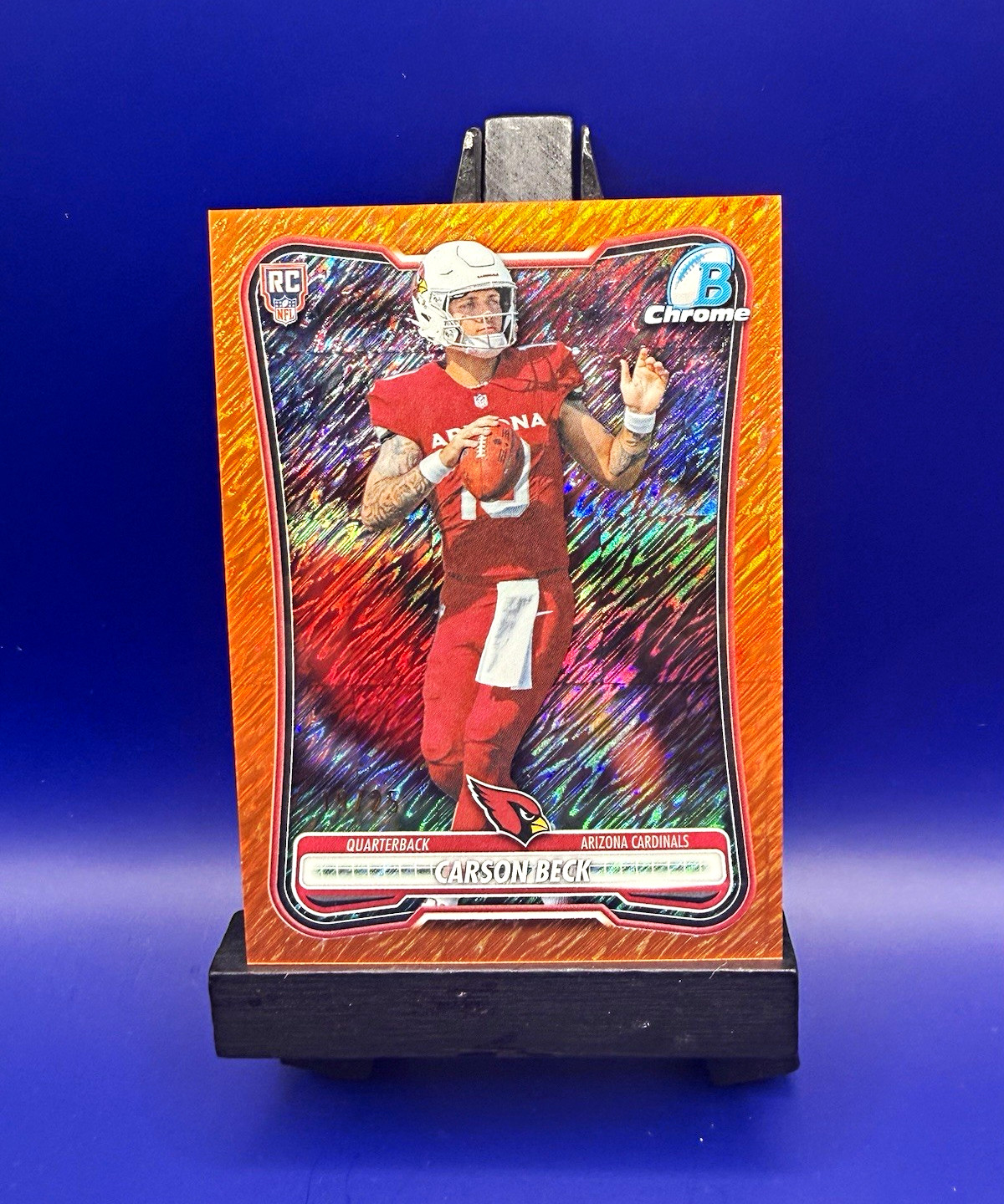 2026 Bowman Chrome  Carson Beck RC Jersey match  Orange Shimmer 19 /25 Cardinals
