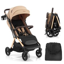 Gromast 2 in 1 Baby Stroller Newborn Toddler Cup Holder UPF 50 Canopy One-Hand
