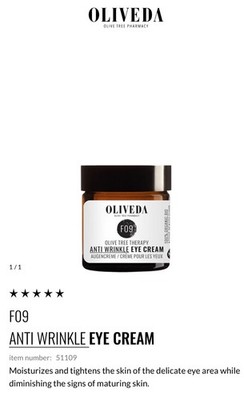 OLIVEDA F09 Anti Wrinkle Eye Cream - Fast Shipping - New Unopened - Amazing.....
