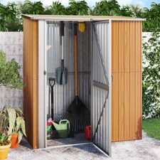Garden Shed Outdoor Storage House Patio Tool Organiser Galvanised Steel vidaXL