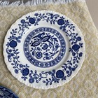 Blue floral Plates Set Of 3 Plate Wall Ready  — photo 4