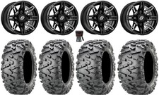Sedona Rukus 14" Wheels Black +30mm 26" BigHorn 2.0 Tires Textron Wildcat XX
