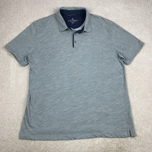 Royal Robbins Polo Shirt Men's Size XL Gray Merino Wool Blend Outdoors Hiking