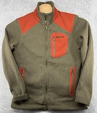 Marmot Wrangell Jacket CAVERN DARK RUST Polartec Fleece Men’s M RARE COLOR