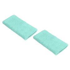 2Pcs 8x15cm Sport Wristbands Terry Absorbent Tennis Sweatband, Light Green