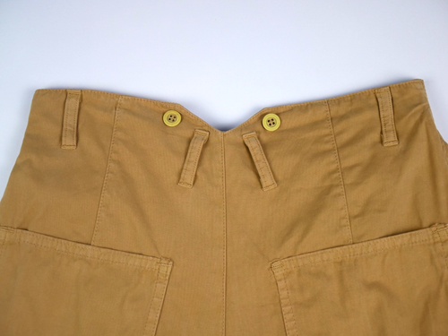 vintage 80s 90s womens high waist yellow cotton pleat shorts pants small 8 10 - Picture 6 of 9
