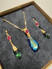 Swarovski × Howl's Moving Castle Necklace Clip-on Earrings Ghibli Museum limited