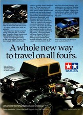 Pubblicità stampa radiocomandata Tamiya Jeep Wrangler decorazione arte da parete effimera