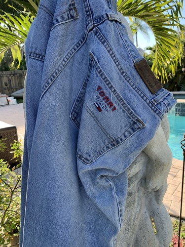 Vintage Tommy Hilfiger Jeans Herren 38x32 Blau Denim Große Flagge Hergestellt in den USA (38x32) - Bild 3 von 23