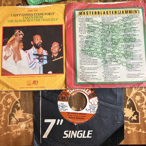 3 x singles STEVIE WONDER I AINT GONNA STAND FOR IT Master blaster yester me you - Picture 2 of 7