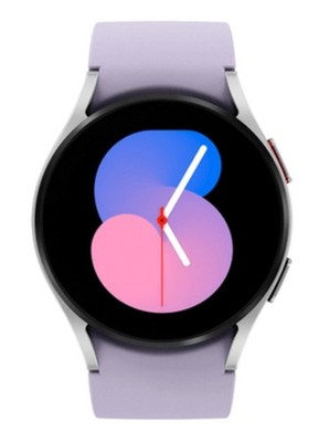 Samsung Galaxy Watch5 Smartwatch 40 mm Silber lila Silikonarmband Wear OS