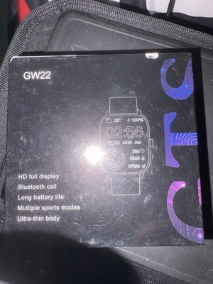 GW22 Smart Watch Bluetooth Call Touch Screen Fitness Tracker 22mm Black