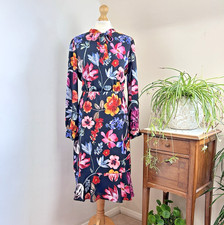 J. Crew Tea Dress Size 10 Multicoloured Floral Midi Length Wedding Races
