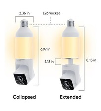 Luxury WYZE Bulb Cam Security Camera 2K HD Outdoor Light Bulb Camera Color Night