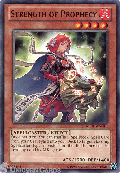 REDU-EN018 Strength of Prophecy Common UNL Edition Mint YuGiOh Card