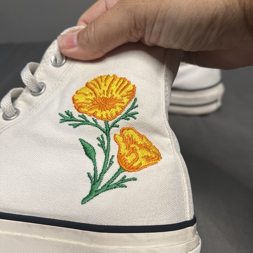 Converse Chuck Taylor Embroidered Marigolds High Tops Women’s Size 9 - Picture 2 of 12