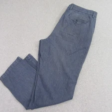 Banana Republic Mens Kentfield Pants 35 x 32 Blue Chino Straight Leg