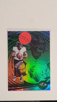 LAMAR JACKSON 2023 Panini Illusions Emerald Green SP #8 Baltimore Ravens