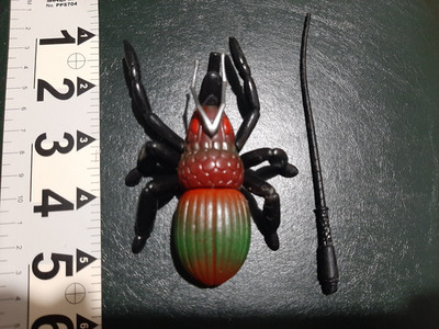 1984 Coleco SECTAURS - TOXID Insect Spider Bug Action Figure Plus WHIP Accessory