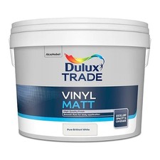 Image of Dulux Trade Diamond Matt Pure Brilliant White Emulsion Paint
