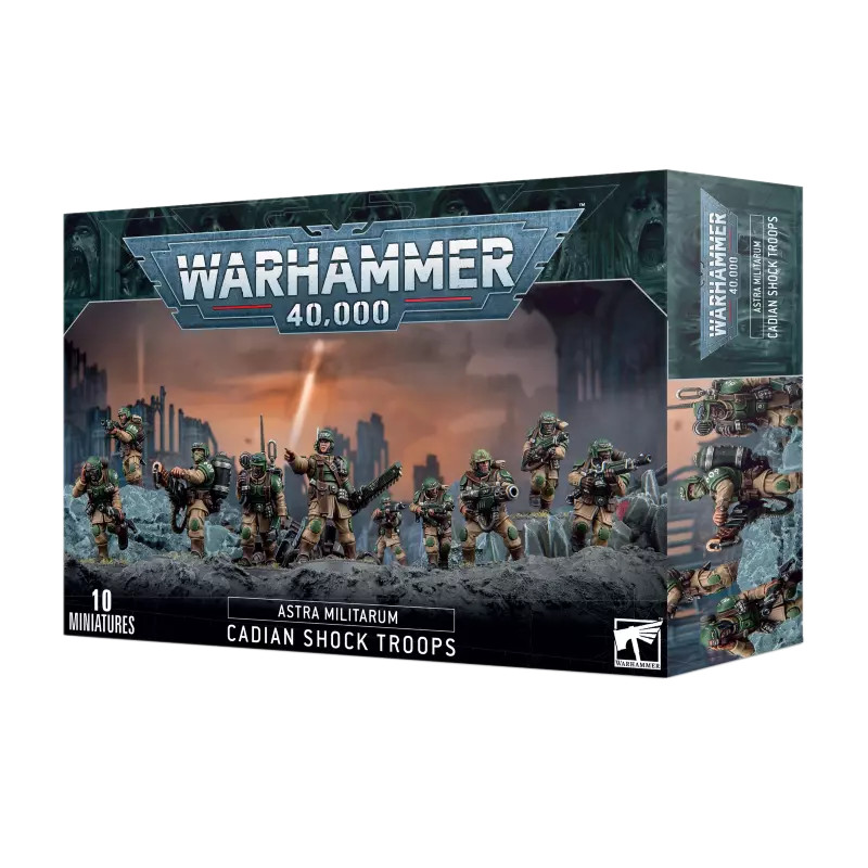 Figurines Astra Militarum Cadian Shock Troops Warhammer 40k x10