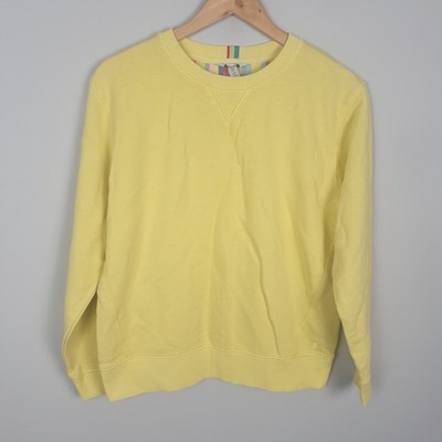 Joules Monique Sweatshirt Damen UK 8 gelb Rundhalsausschnitt Freizeit Alltag Pullover