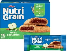 (Free Duty Tax) Nutri-Grain Breakfast Bars, Made with 10g Whole Grains, Snac