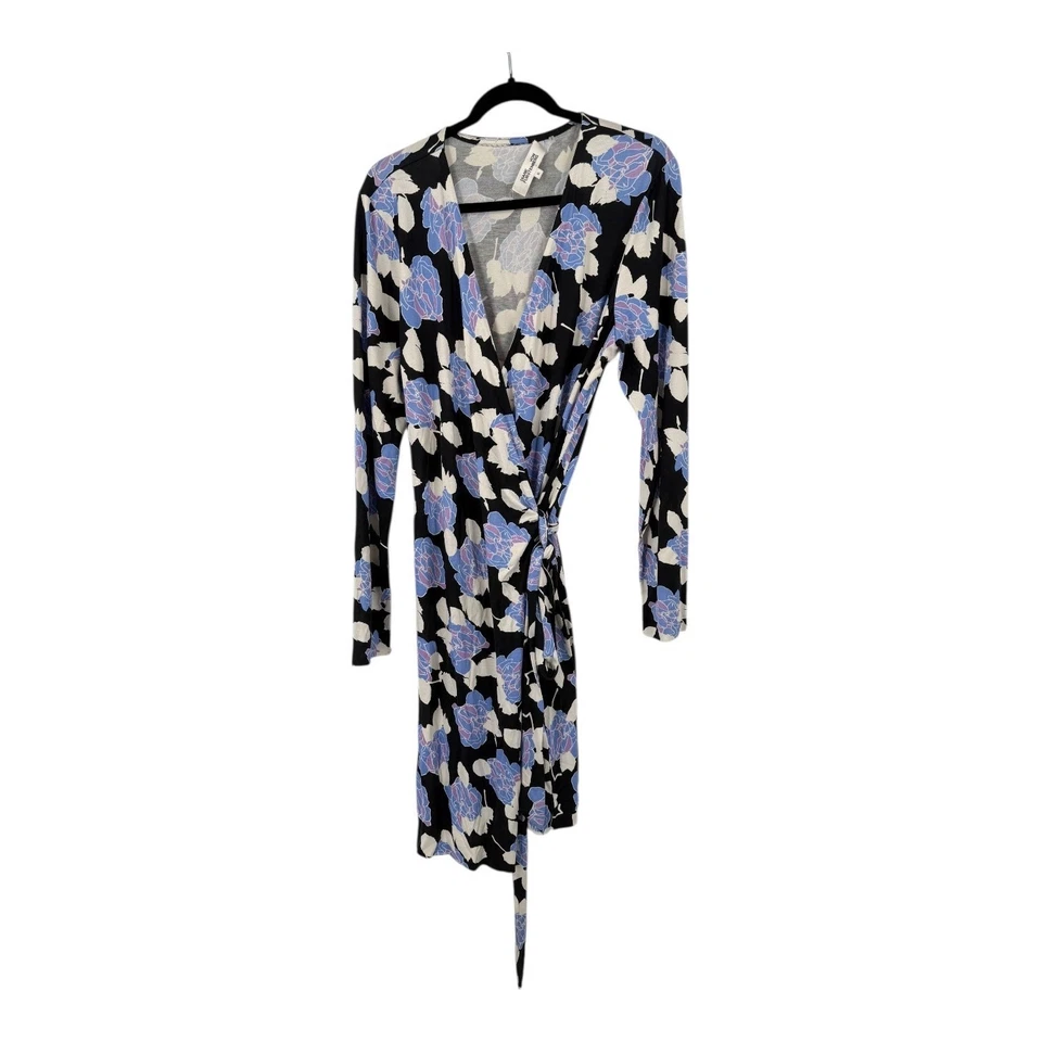 Vestido envolvente floral jersey seda Julian Diane Von Furstenberg talla X-Grande XL Foto 2 de 4