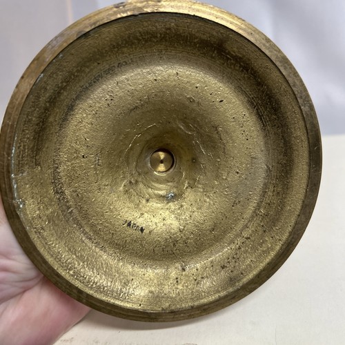 Vintage Kandelaber Dreifach Kerzenhalter 4,5" Messing verziert Japan - Bild 5 von 6