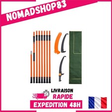 VEVOR Scie à Élaguer Télescopique 2,24-8,24 m Lame Acier Tranchant 8 Poteaux
