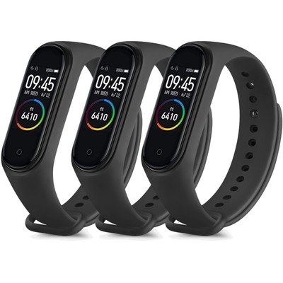 Armband für Xiaomi Mi Band 3 4 Silikon Sport  Ersatzarmband Schwarz 1 Stück