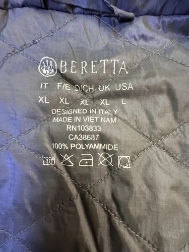 Beretta Vest Mens Large Green Quilted Full Zip Insulated Hunting Lightweight image 4
