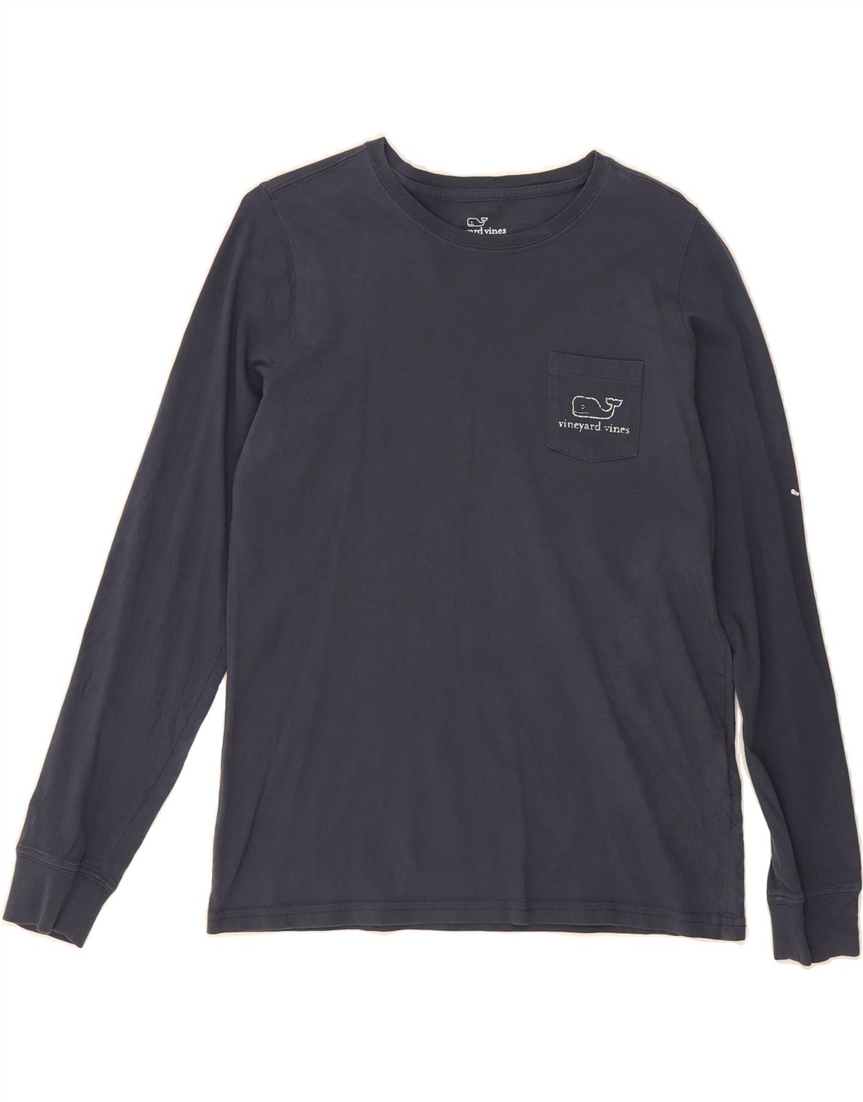 VINEYARD VINES Mens Graphic Top Long Sleeve Small Navy Blue Cotton CO08
