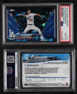 2018 Topps Chrome Sapphire Edition Walker Buehler #177 PSA 10 GEM MT Rookie RC