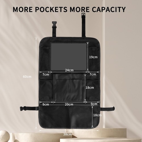 2PCS Car Seat Organizer Backseat, Kid Back Seat Protector, Road Trip Storage ... - Picture 6 of 6
