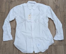 390 Mens THOM BROWNE Cotton Classic LS Button Up Shirt White 4 - XL