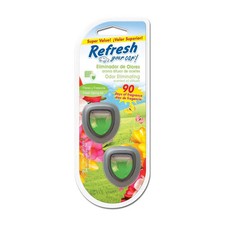 Refresh Mini Scented Oil Diffuser Pack of-2 Car Air Fresheners, Fresh Spring Air