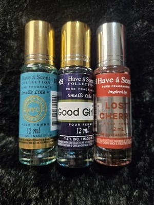 Lot Of 3 Have A Scent Womans Roll-On Concentrated Oils 