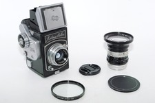 Kalimar Reflex SL 6x6cm SLR camera. Kaligar 52mm 80mm f3.5 lenses. CLA'd.