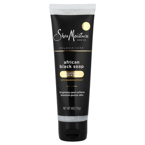 African Black Soap, Exfoliating Face Wash & Scrub with Tamarind Extract, 4 oz