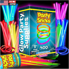 Glow Sticks Party Supplies 100Pk - 8 Inch Glow in the Dark Light up Sticks Party