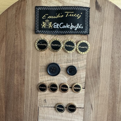 Emidio Tucci Metal Shank Buttons Replacement For Blazer Jacket 12 Buttons Patch