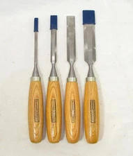 Marples Ridgway 4 Piece Bevel Edge Wood Chisel Set 1/4"-1" Sheffield England