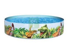 1PZ PISCINA TONDA RIGIDA "DINOSAURI" +2 ANNI Ø CM.183X38H. PESO KG.2,23 (ART.55: