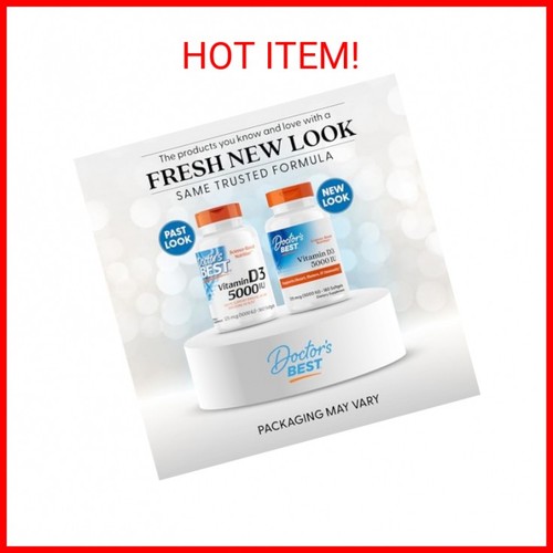 Doctor's Best Vitamin D3 5000IU, Non-GMO, Gluten & Soy Free, Regulates Immune Fu - Picture 2 of 2